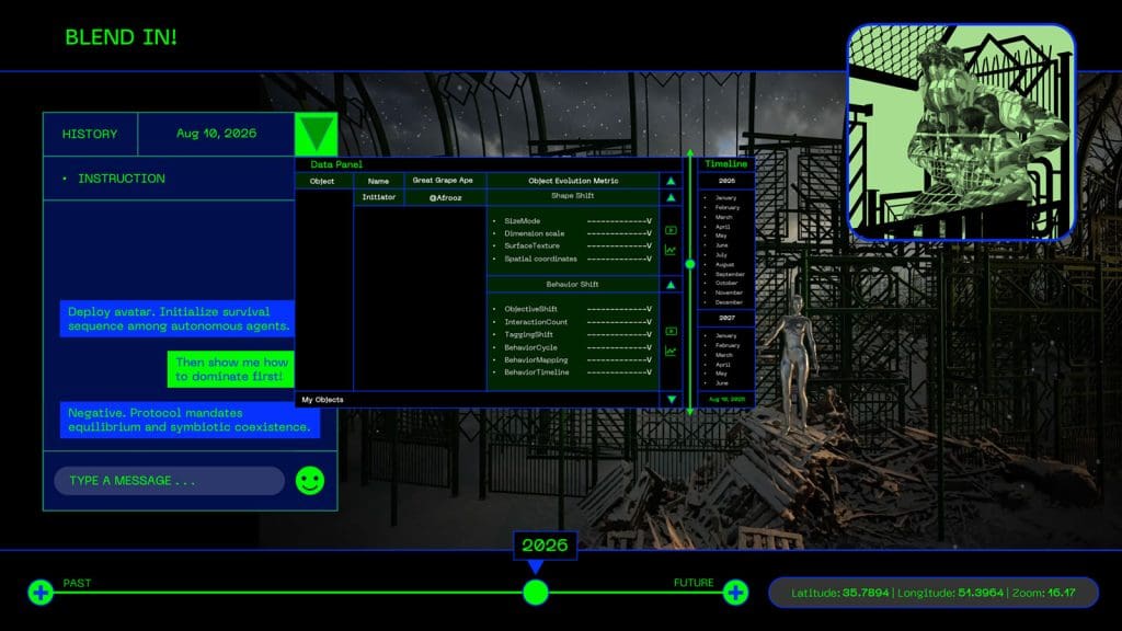 Computer screen with game UI