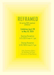 Reframed exhibition poster